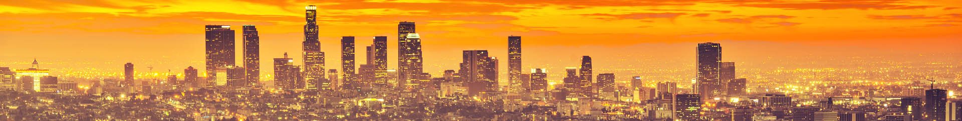 LA skyline at dusk