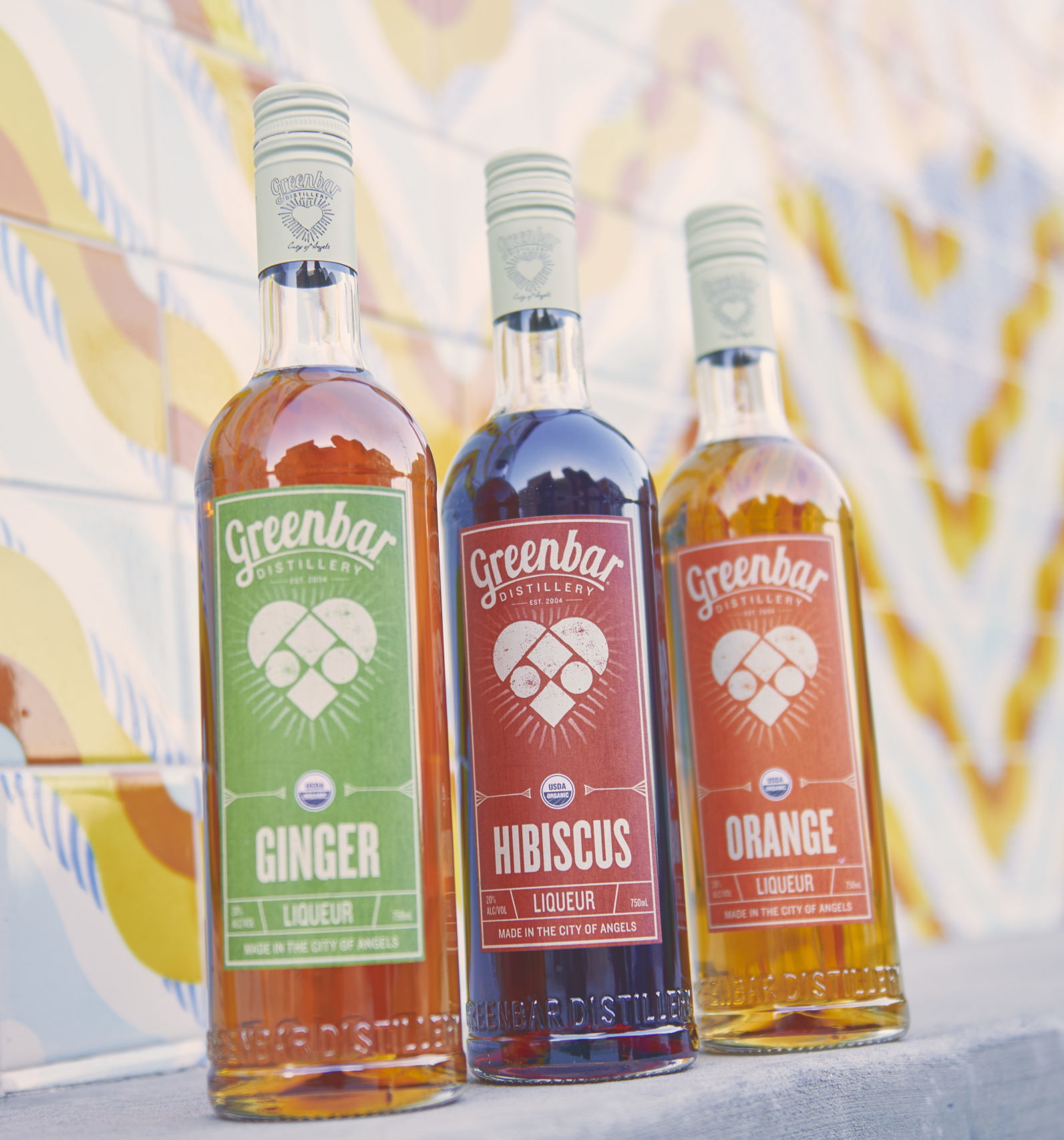 Greenbar Distillery liqueur bottles