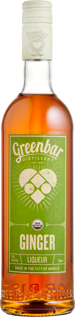 Greenbar Distillery Ginger liqueur bottle